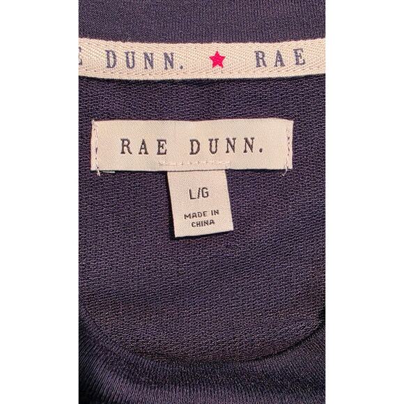 RAE DUNN Gallery Sweatshirt Super Soft Size Large Navy “SPARKS WILL FLY" - Picture 3 of 5
